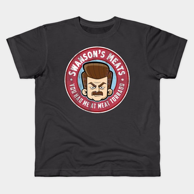 Swanson's Meats Kids T-Shirt by ODEN Studios